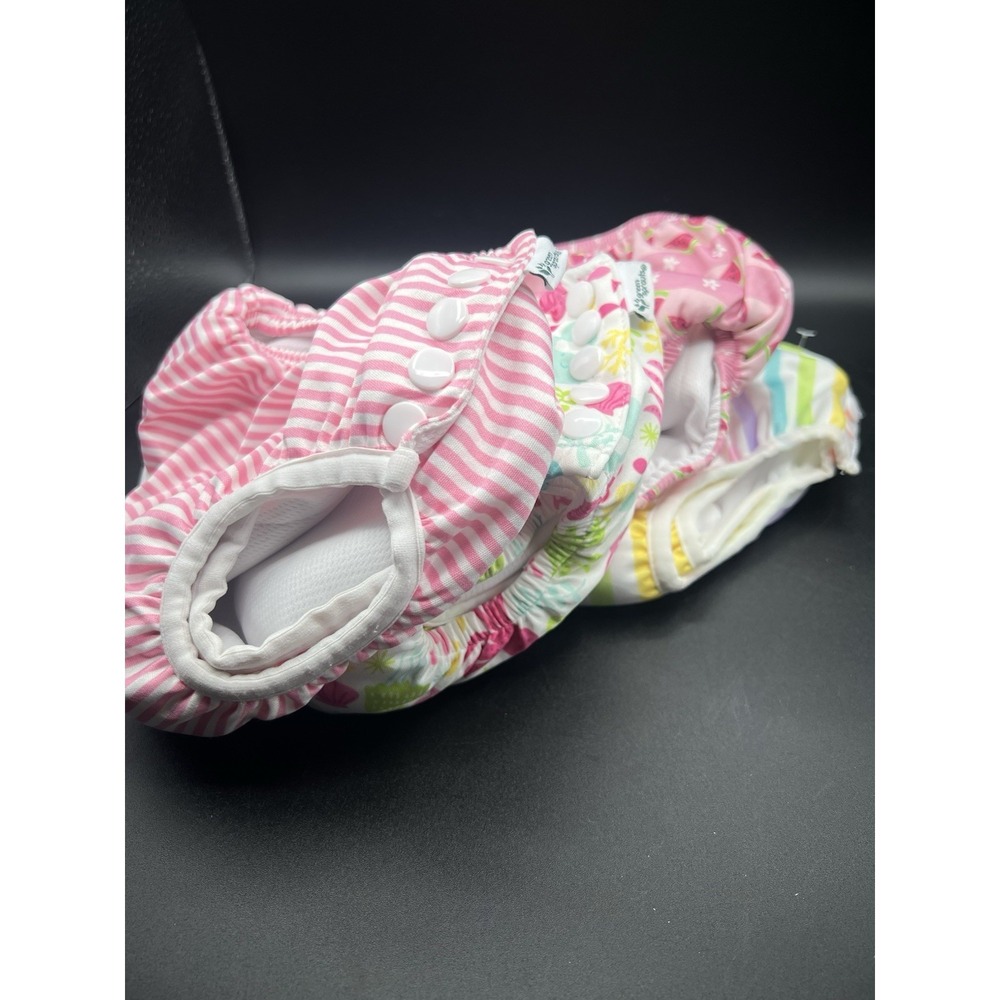 Green Sprouts Eco Snap Swim Diaper Cover 18‎ months Set of 4 Pink Girls Pool